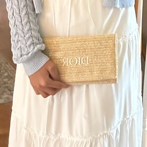 Dior Raffia Bag Clutch